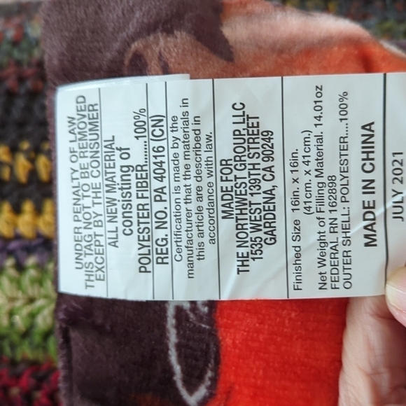 Northwest NFL Cleveland Browns Plush Throw Pillow 16.5"x16.5" New - Picture 6 of 6